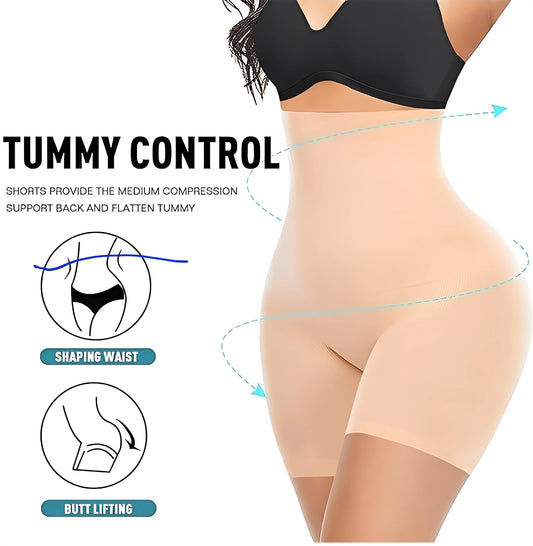 4-in-1 Shaper - Quick Slim Shape Wear Tummy, Back, Thighs, Hips - Black/Efffective Seamless Tummy Tucker