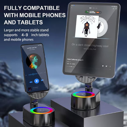 5 in 1 Mobile Stand, Induction Speaker, Bluetooth, Power Bank, Atmosphere Light - GrabNoww.In