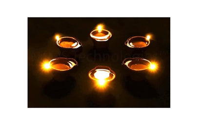 LED Light Water Sensor Diyas Plastic with, Ambient Lights, (Pack of 6/12/18/24) - GrabNoww.In