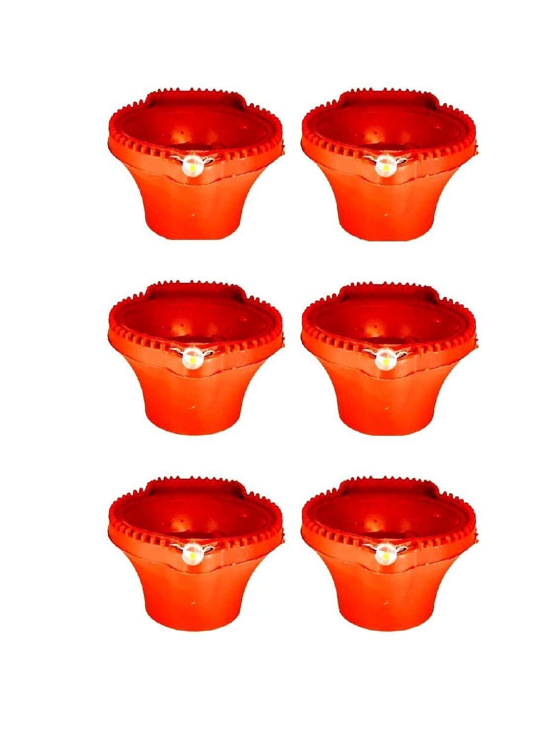 LED Light Water Sensor Diyas Plastic with, Ambient Lights, (Pack of 6/12/18/24) - GrabNoww.In