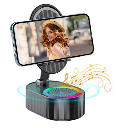 5 in 1 Mobile Stand, Induction Speaker, Bluetooth, Power Bank, Atmosphere Light - GrabNoww.In