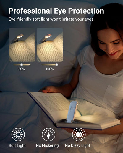 Usb Rechargeable Book Reading Light With Brightness Adjustable For Eye-Protection - GrabNoww.In