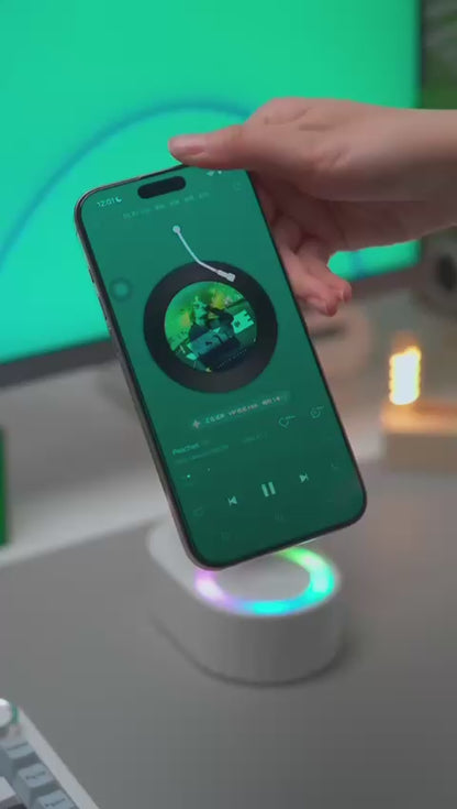 5 in 1 Mobile Stand, Induction Speaker, Bluetooth, Power Bank, Atmosphere Light